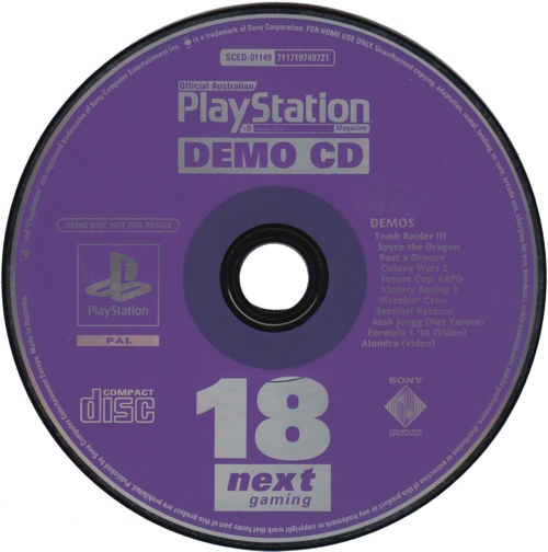 Official Australian PlayStation Magazine Demo CD 18 Image 2