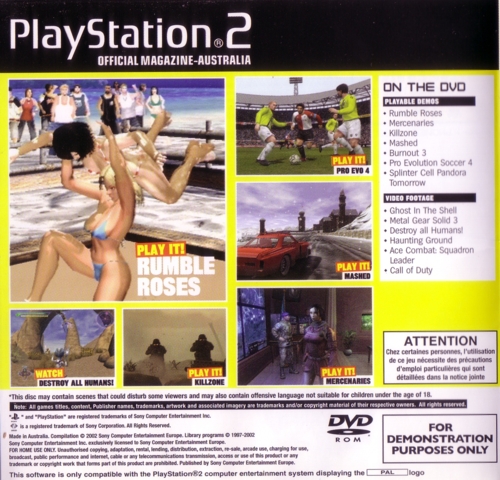 PlayStation 2 Official Magazine-Australia Demo Disc 37 Image 2