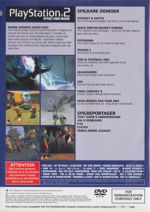 PlayStation 2 Officielt Dansk Magasin Demo Disc 9 Image 2