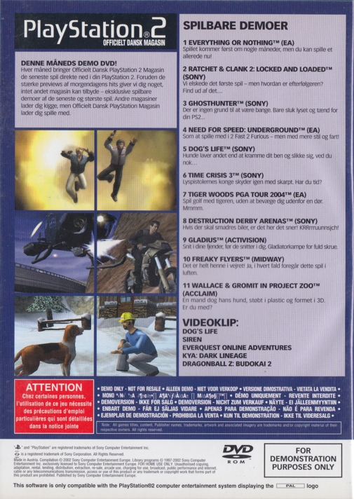PlayStation 2 Officielt Dansk Magasin Demo Disc 01 Image 2