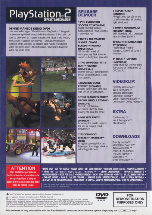 PlayStation 2 Officielt Dansk Magasin Demo Disc 01 (02) Image 2