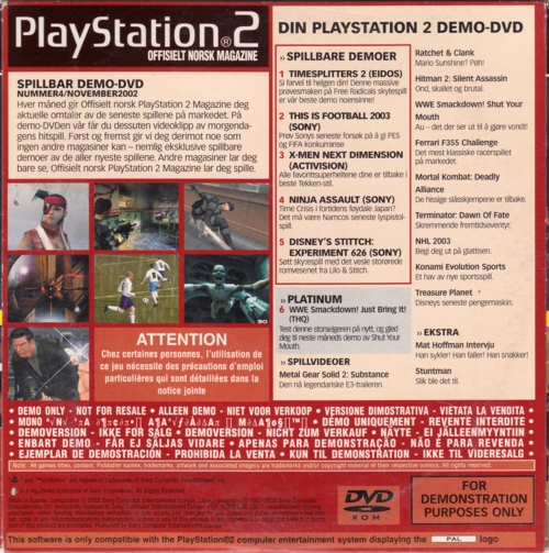 PlayStation 2 Offisielt Norsk Magazine Nummer 4 Image 2
