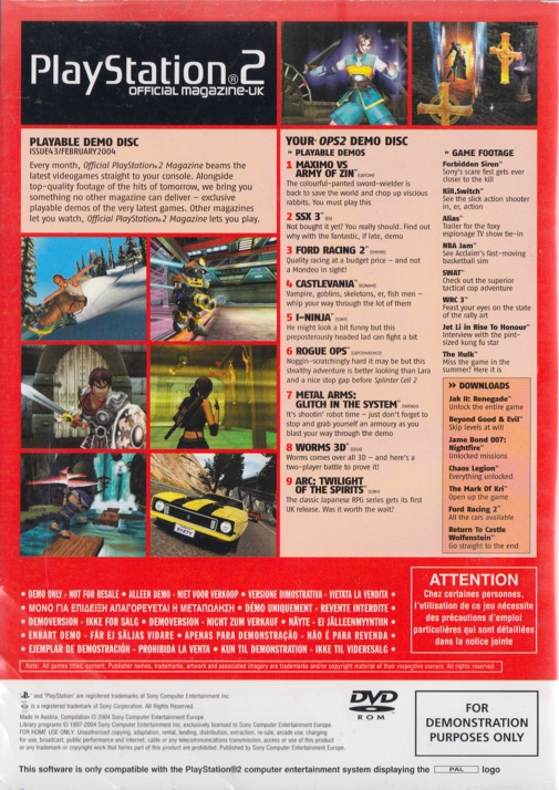 PlayStation 2 Official Magazine-UK Demo Disc 43 Image 2