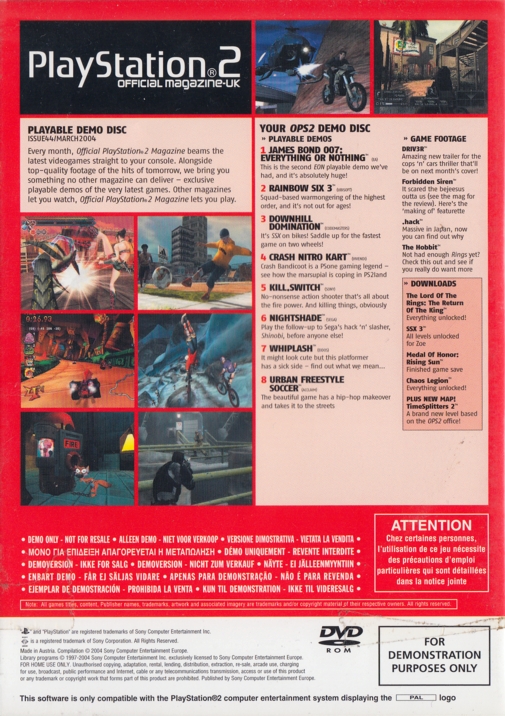 PlayStation 2 Official Magazine-UK Demo Disc 44 Image 2