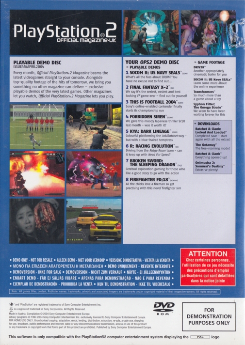 PlayStation 2 Official Magazine-UK Demo Disc 45 Image 2
