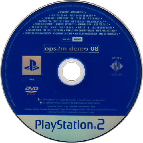 OPM2 Demo-DVD 07/2001 Image 2
