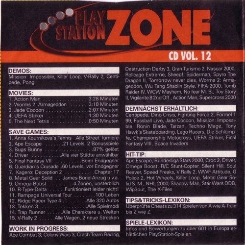 PlayStation Zone CD Vol. 12 Image 2