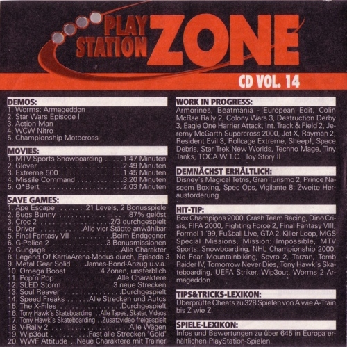 PlayStation Zone CD Vol. 14 Image 2