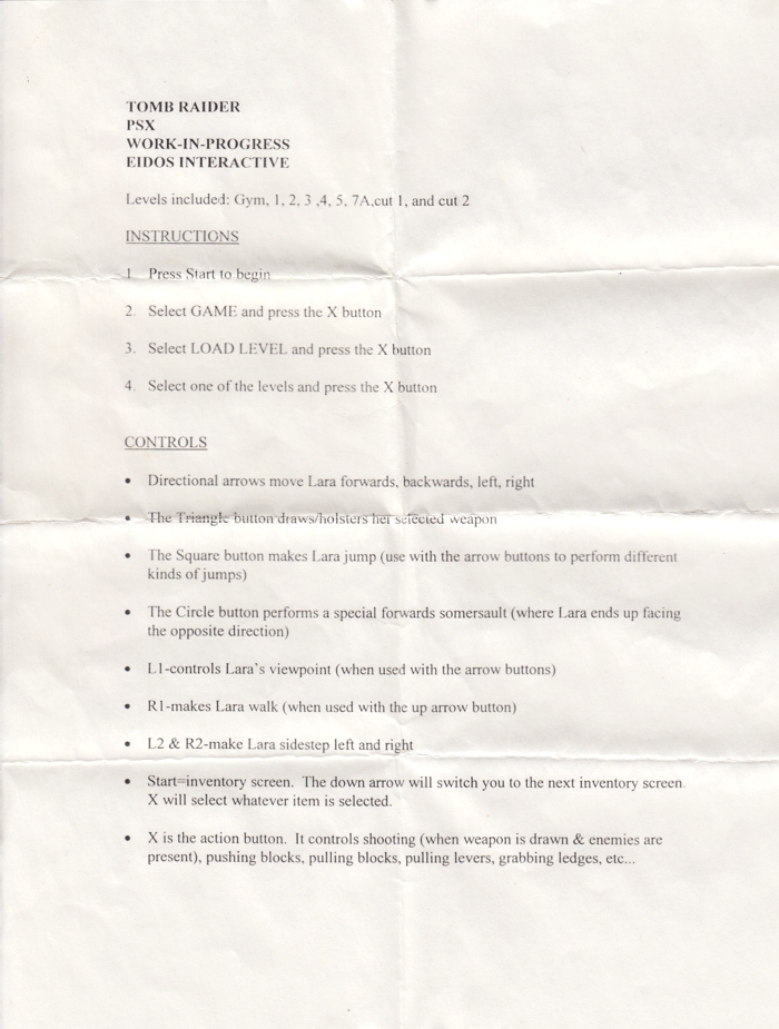 Instructions sheet