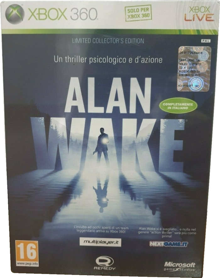 Front of slipcover with SIAE sticker