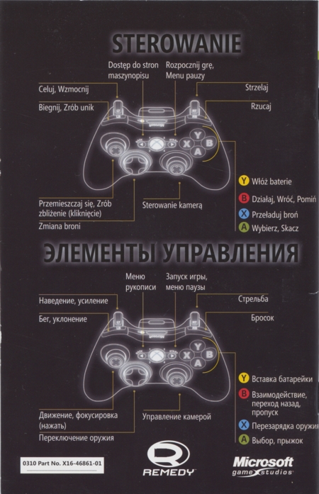 Back of manual