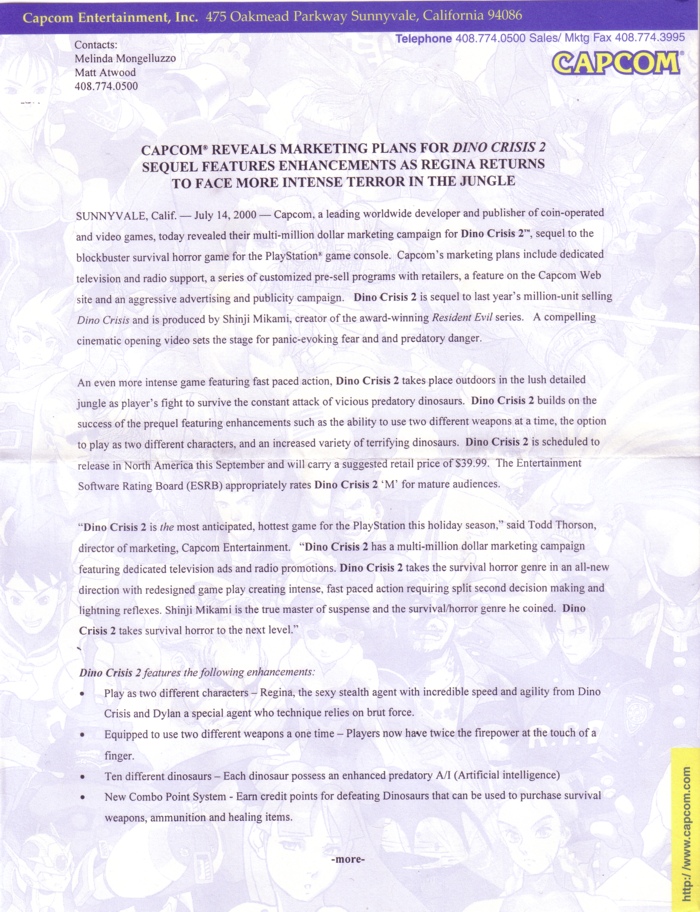 Press release, page 1