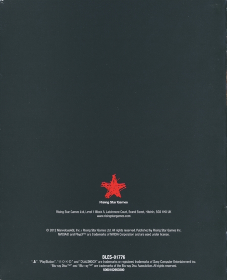 Back of manual Back of manual