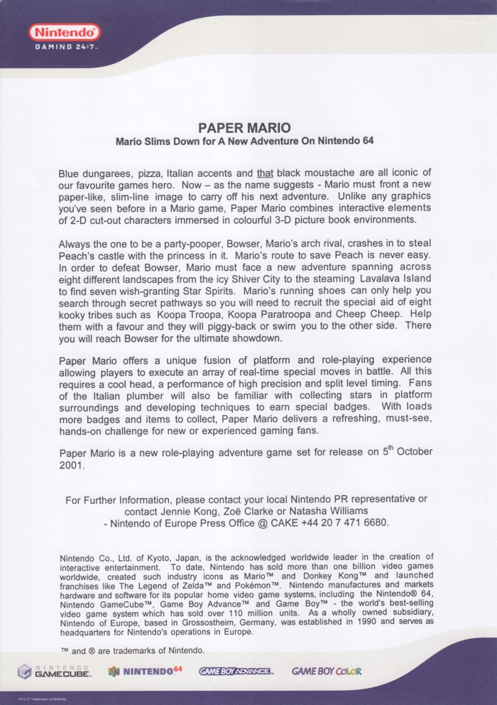 Gaming 24:7 press release 6 Gaming 24:7 press release 6