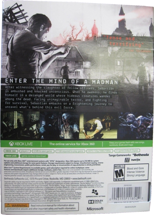 Back of slipcover