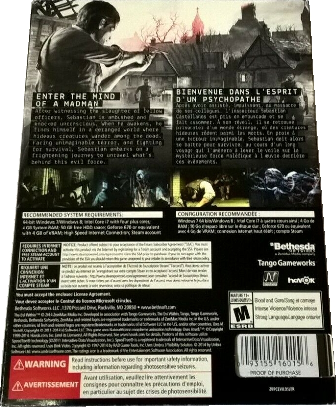 Back of slipcover