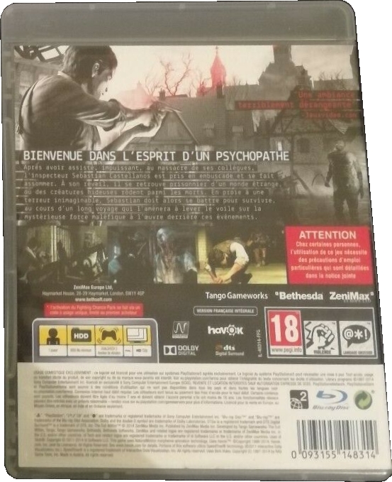 Back of game case Back of game case
