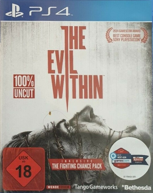 Front of case with sticker