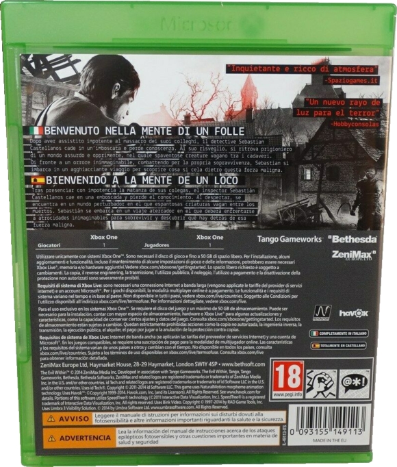 Back of game case Back of game case