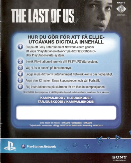 Front of DLC card (censored code) Front of DLC card (censored code)
