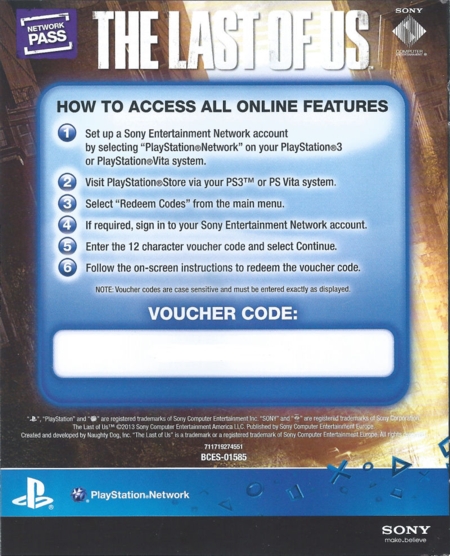 Back of manual (censored code)
