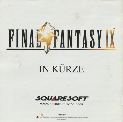Back of manual