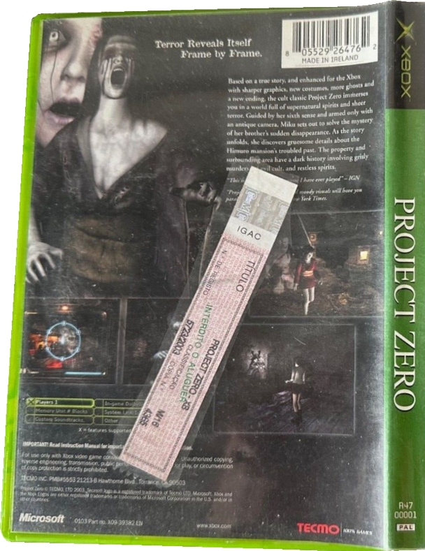 Back with IGAC sticker (removed from plastic wrap)