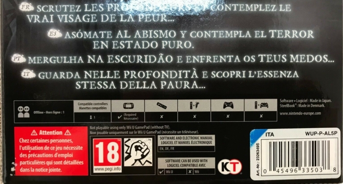 Back of box with barcode sticker