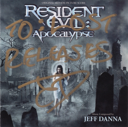 Front insert signed by Jeff Danna Front insert signed by Jeff Danna