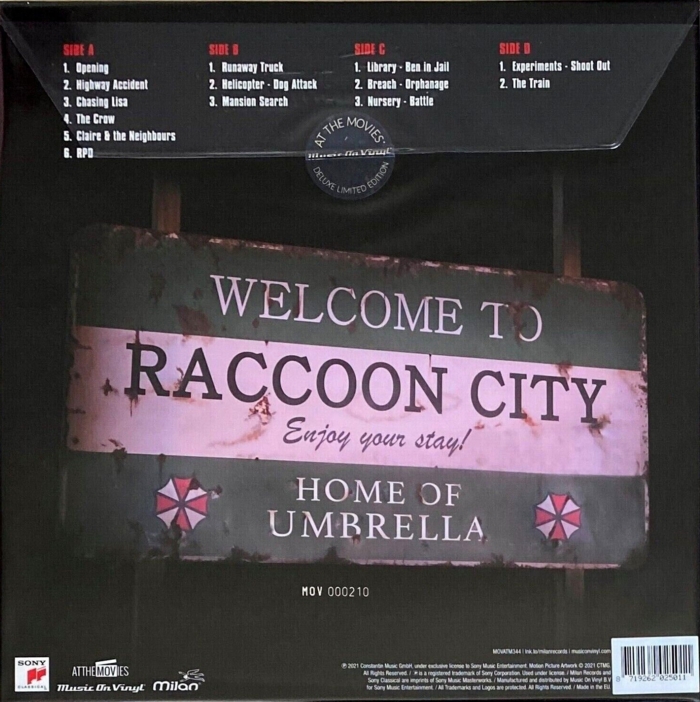 Back in plastic sleeve with sealing and barcode stickers and number MOV 000210