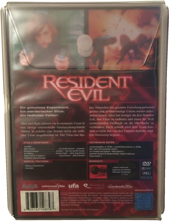 Back of case inside blood pack with barcode sticker