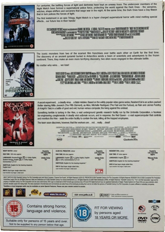 Back of box Back of box