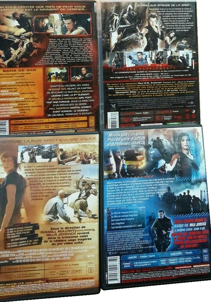 Back of DVDs