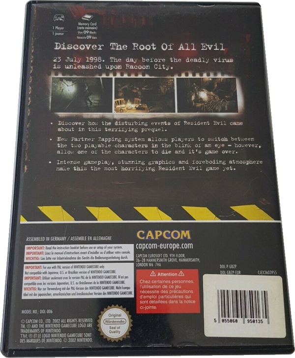 Back with barcode sticker Back with barcode sticker