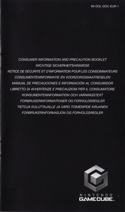 Precautions booklet Precautions booklet