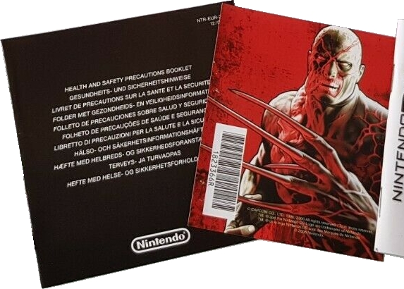 Precautions booklet and back of Nintendo VIP folder Precautions booklet and back of Nintendo VIP folder