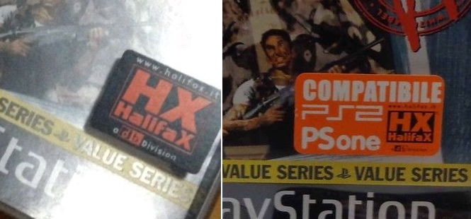 Italian Halifax sticker variants