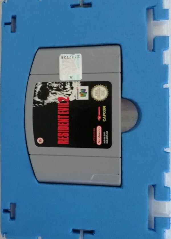Front of cartridge with holographic sticker inside case