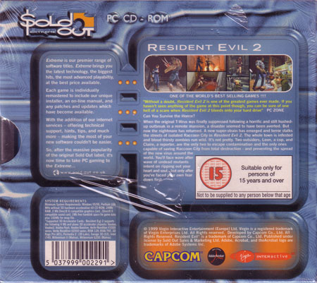 Back of outer cardboard box