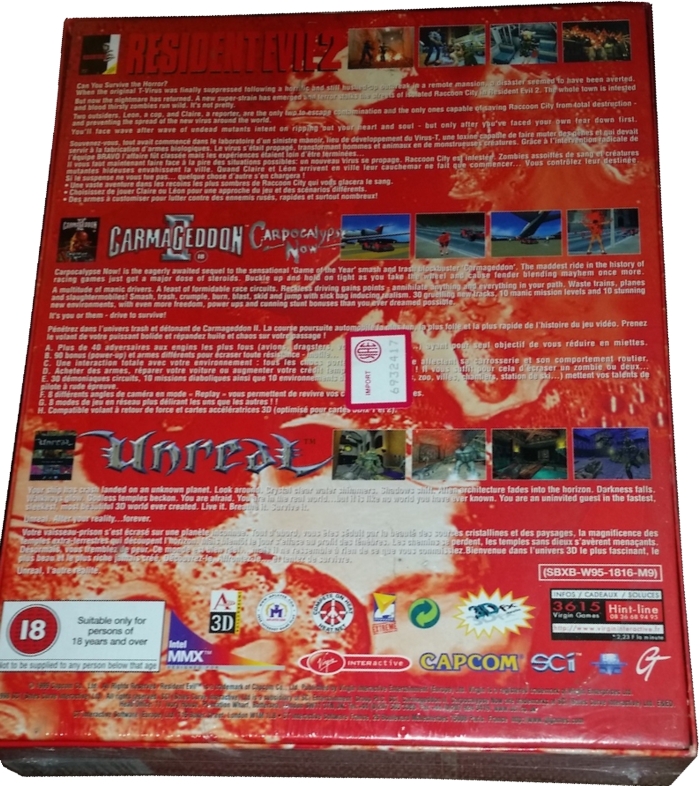 Back of box with SIAE sticker