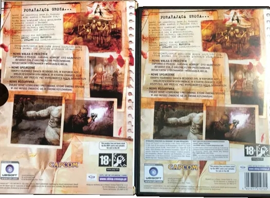 Back of slipcase and keep case