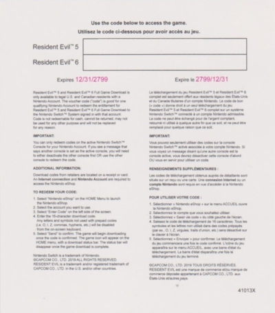 Back of DLC card (censored codes) Back of DLC card (censored codes)