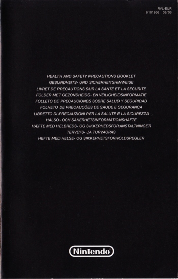 Precautions booklet Precautions booklet