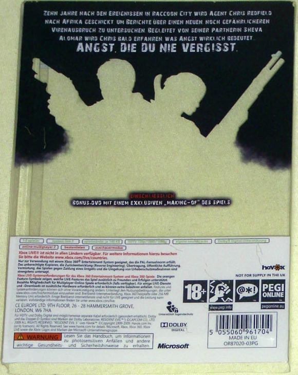 Back of slipcover Back of slipcover