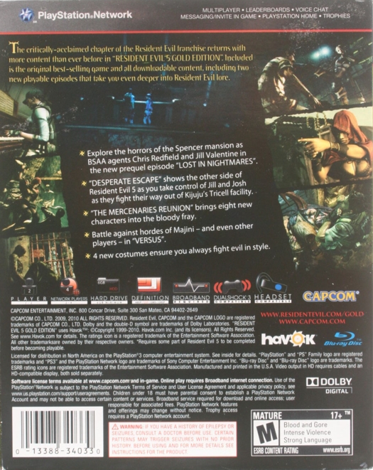 Back of slipcover
