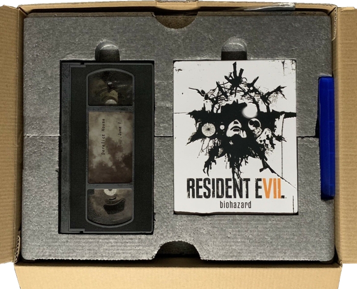 Opened box with tape shell and steel case