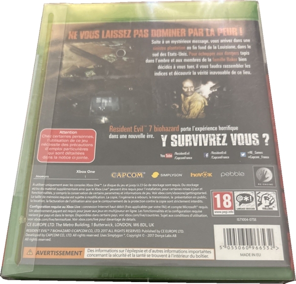Back of game inside lenticular slipcover