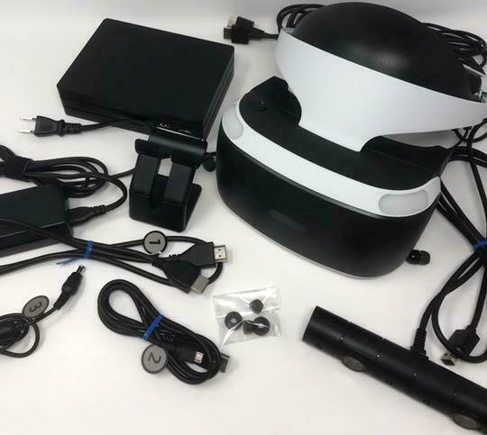 VR headset and cables VR headset and cables