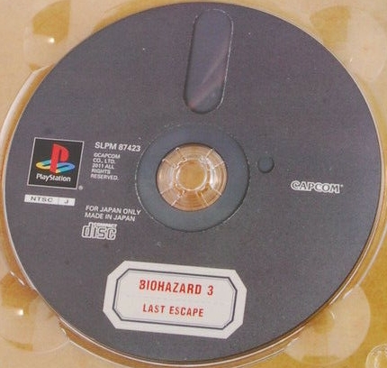 Biohazard 3 Last Escape disc