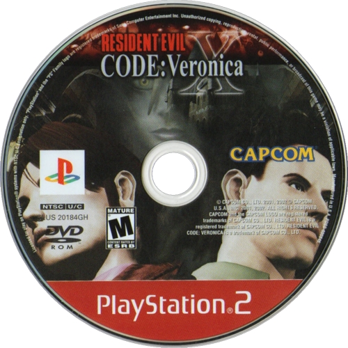 Resident Evil Code: Veronica X disc Resident Evil Code: Veronica X disc